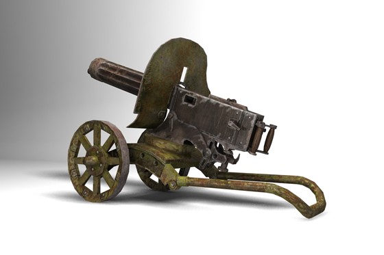 3D Modeling: Maxim machine gun